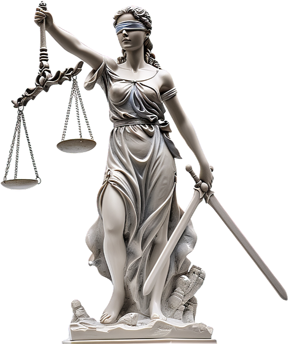 The statue of law is a representation of Lady Justice